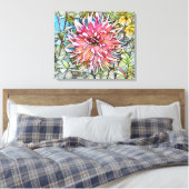 TOILE DAHLIA FLOWER (Insitu(Chambre))