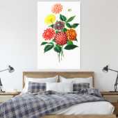 Toile Dahlia illustré (Insitu(Chambre))