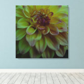 Toile Dahlia jaune (Insitu (Plancher de Bois))