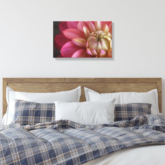 Toile Dahlia rose (Insitu(Chambre))