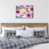 Toile Dahlia roses élégants (Insitu(Chambre))