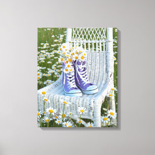 Toile daisy bouquet