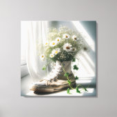 Toile Daisy Bouquet dans un Basket blanc (Recto)