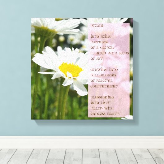 Toile Daisy Dream Poem Canvas Imprimer (Insitu (Plancher de Bois))
