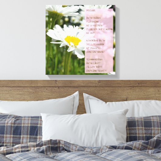 Toile Daisy Dream Poem Canvas Imprimer (Insitu(Chambre))