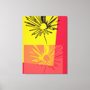 Toile Daisy Flower c.1982 - Beaux-arts Wrapped Canvas