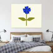 Toile Daisy Ocean Blue Canvas Imprimer (Insitu(Chambre))