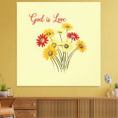 Toile Daisy Sun Flower God is Love (Insitu(Salon))