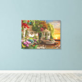 Toile d'Alan Giana "Le ciel sur terre" (Insitu (Plancher de Bois))