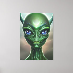 Toile d'Alien vert Galactique Imprimer
