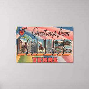 Toile Dallas, TexasScènes de grandes lettresDallas, TX