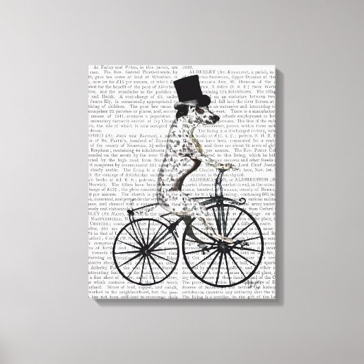 Toile Dalmatien à vélo (Recto)