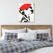 Toile Dalmatien Avec Beret Rouge (Insitu(Chambre))