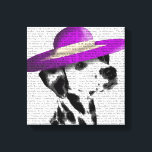 Toile Dalmatien Avec Casquette Violet Large Brimé<br><div class="desc">Animaux</div>