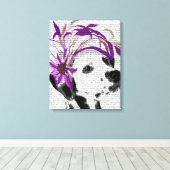 Toile Dalmatien Avec Fascinateur Violet (Insitu (Plancher de Bois))