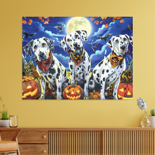 Toile Dalmatien Halloween Effrayant
