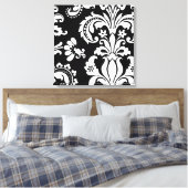 Toile Damas personnalisées noir et blanc (Insitu(Chambre))
