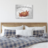 Toile Damask, Citrouille de Thanksgiving | Gris (Insitu(Chambre))