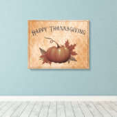 Toile Damask, Citrouille de Thanksgiving | Orange (Insitu (Plancher de Bois))