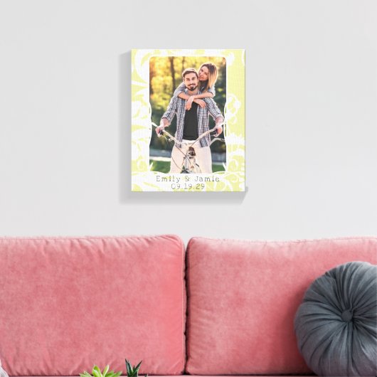 Toile Damask Your Photo Wrapper Canvas (Insitu(Salon))