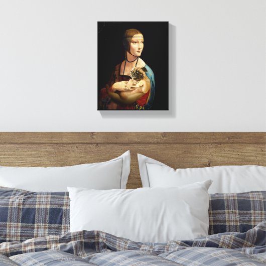 Toile Dame avec un Carlin (Insitu(Chambre))