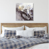 Toile Dame avec un chat gris (par Giovanni Boldini) (Insitu(Chambre))