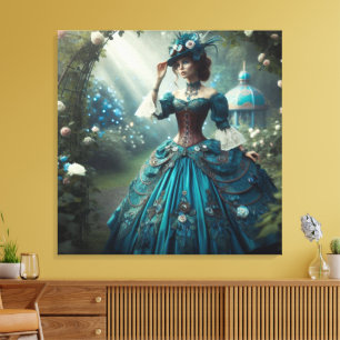 Toile Dame de jardin Steampunk victorienne