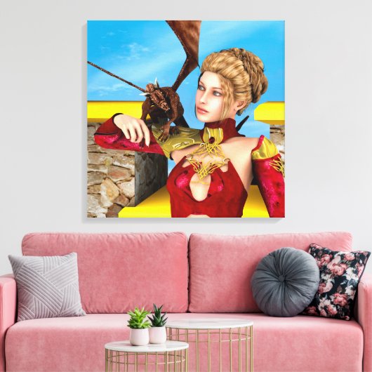 Toile Dame Dragon (Insitu(Salon))