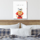 Toile Dame en robe rouge (Insitu(Chambre))
