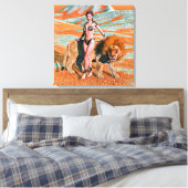 Toile Dame et Lion (Insitu(Chambre))