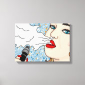 Toile Dame Vaping Style Rétro (Recto)