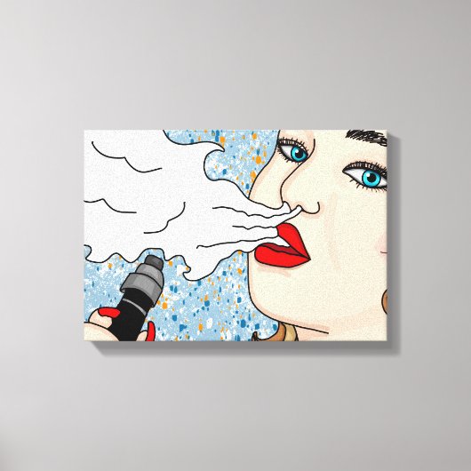 Toile Dame Vaping Style Rétro (Recto)