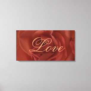 Toile d'amour de rose rouge