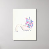 Toile d'anatomie florale estomac pour centre médic (Recto)