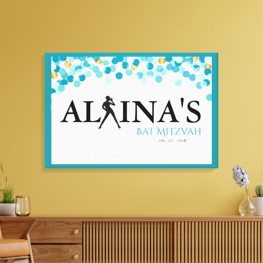 Toile DANCER DOTS Invitation Bat mitzvah (Insitu(Salon))