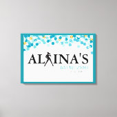 Toile DANCER DOTS Invitation Bat mitzvah (Recto)