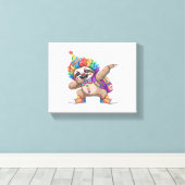 Toile Dancing Clown Dabbing Éffrayant Halloween paresse  (Insitu (Plancher de Bois))