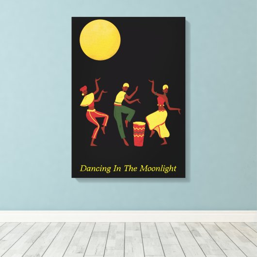 Toile Dancing In the Moonlight - texte modifiable (Insitu (Plancher de Bois))