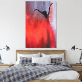 Toile Dancing Lady in Red - Abstraite peinture originale (Insitu(Chambre))