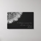 Toile Dandelion en noir et blanc avec devis (Recto)
