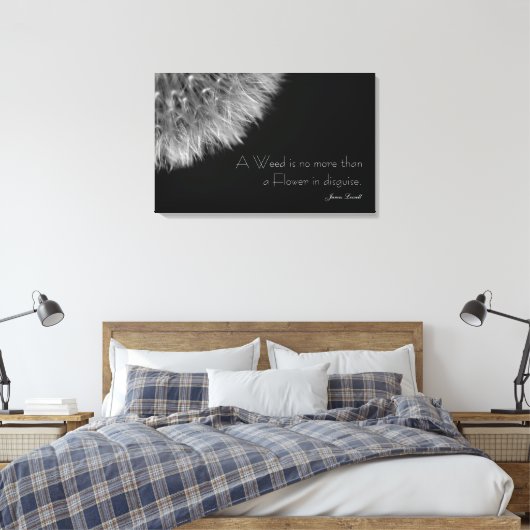 Toile Dandelion en noir et blanc avec devis (Insitu(Chambre))