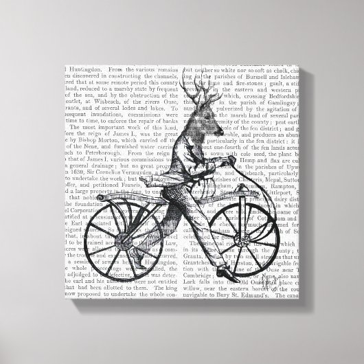 Toile Dandy Deer à vélo Vintage (Recto)