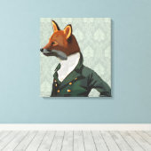 Toile Dandy Fox Portrait (Insitu (Plancher de Bois))