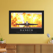 Toile Danger : Citation inspirante (Insitu(Salon))