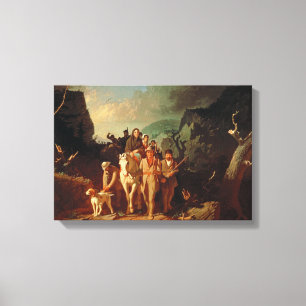 Toile Daniel Boone escorte les colons à travers le Cumbe