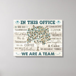 Toile Dans Ce Bureau, Nous Sommes L'Équipe, Office Canv