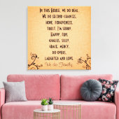 Toile Dans cette Chambre, nous faisons des règles de sou (Insitu(Salon))