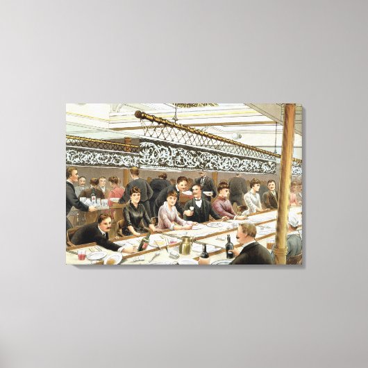 Toile Dans la baie, Diner Heure - Une houle de l'océan o (Recto)