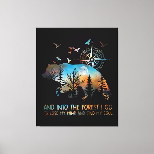 Toile Dans La Forêt Je Vais Perdre Mon Esprit (Recto)