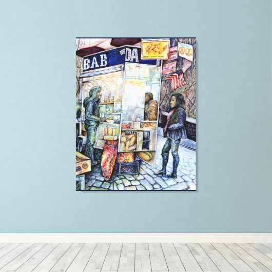 Toile Dans l'amour avec les problèmes, et dans les probl (Insitu (Plancher de Bois))